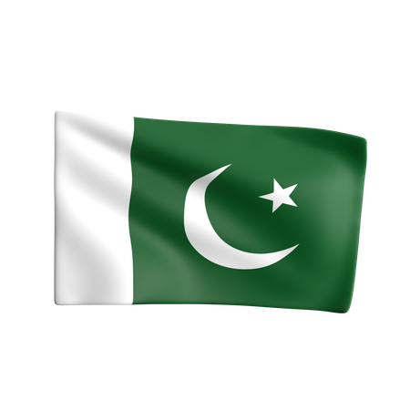 Bandera de pakistán  3D Icon