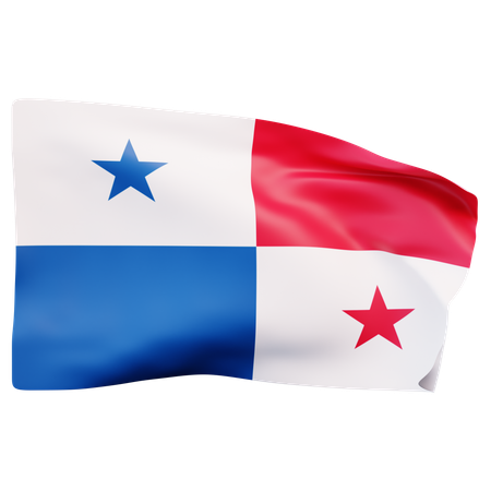 Bandera de panamá  3D Icon