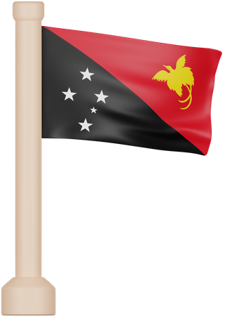 Bandera de papua nueva guinea  3D Icon