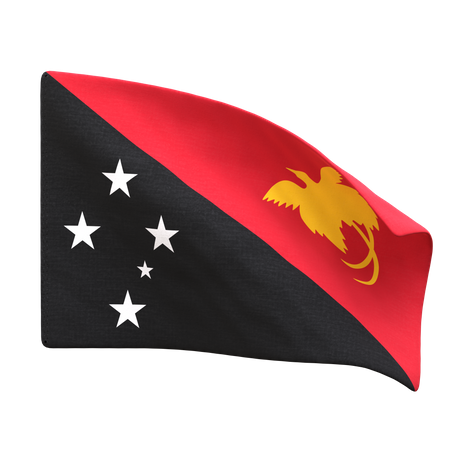 Bandera de papua nueva guinea  3D Icon