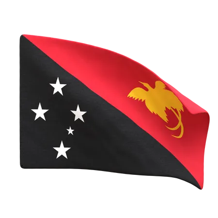 Bandera de papua nueva guinea  3D Icon