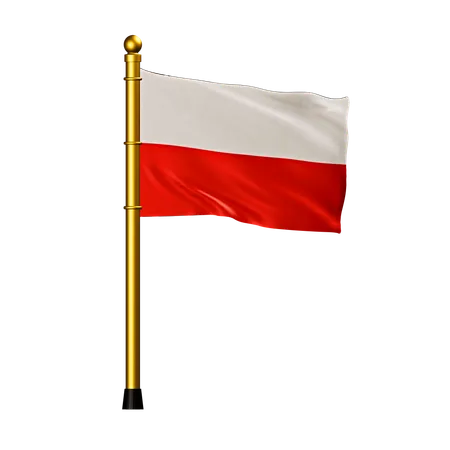 Bandera de polonia  3D Icon