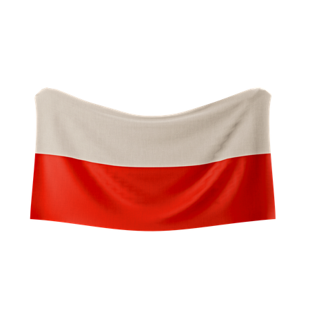 Bandera de polonia  3D Icon