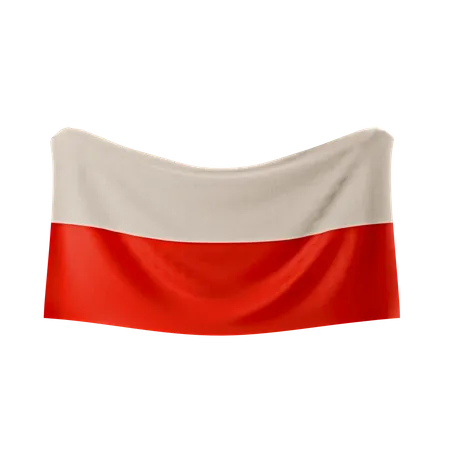 Bandera de polonia  3D Icon