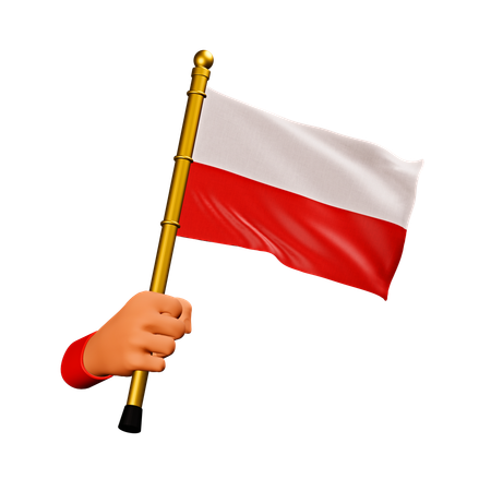 Bandera de polonia  3D Icon