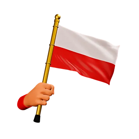 Bandera de polonia  3D Icon