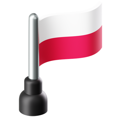 Bandera de polonia  3D Icon