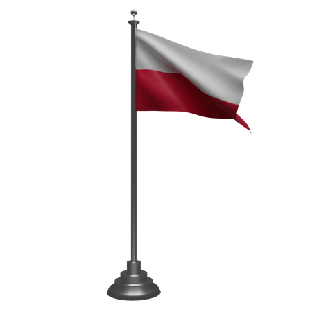 Bandera de polonia  3D Illustration