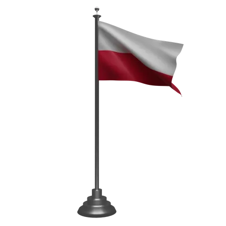 Bandera de polonia  3D Illustration