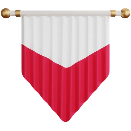 Bandera de polonia  3D Icon