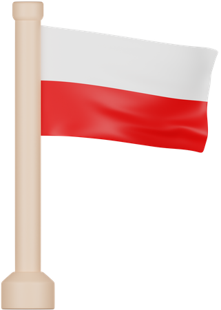 Bandera de polonia  3D Icon