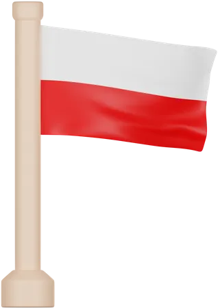 Bandera de polonia  3D Icon