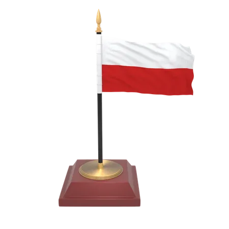 Bandera de polonia  3D Icon