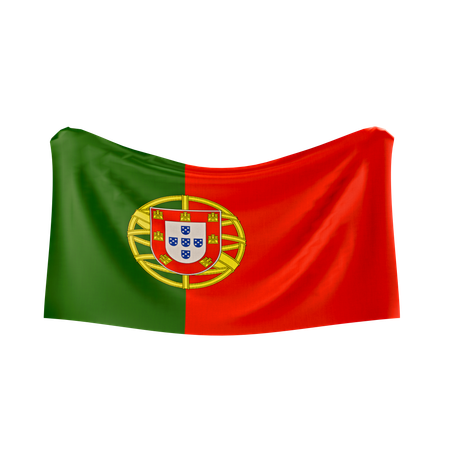 Bandera de portugal  3D Icon