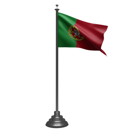 Bandera de portugal  3D Illustration