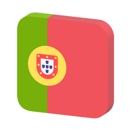 Bandera de portugal  3D Icon