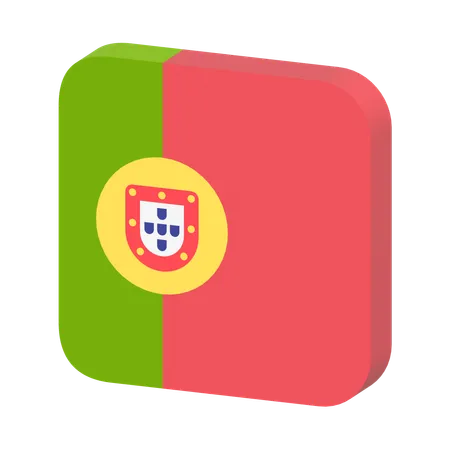 Bandera de portugal  3D Icon