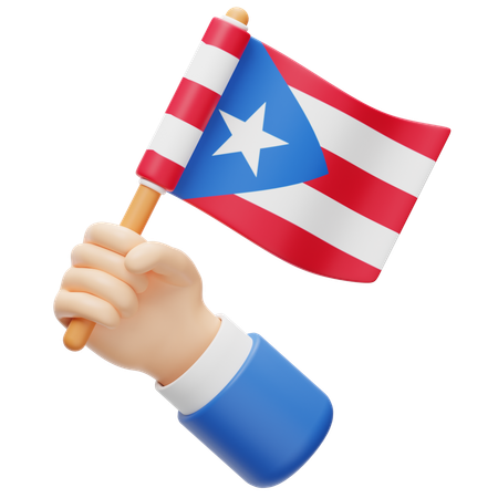 Bandera de puerto rico  3D Icon