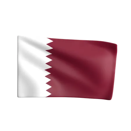 Bandera de qatar  3D Icon