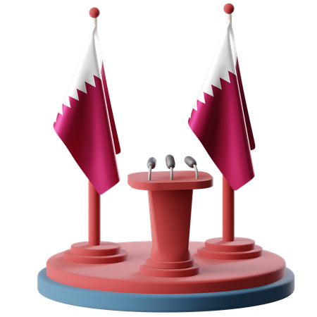 Bandera de qatar  3D Icon