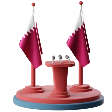 Bandera de qatar  3D Icon