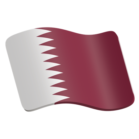 Bandera de qatar  3D Icon