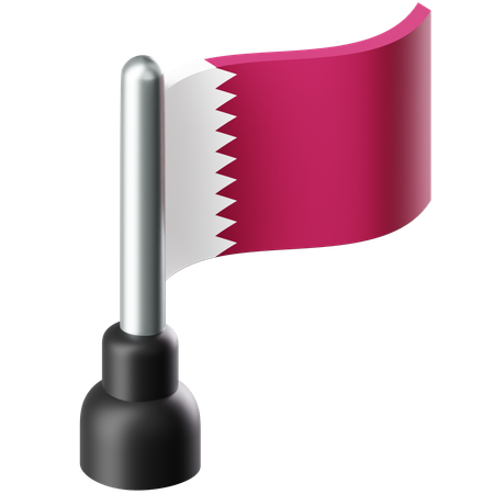 Bandera de qatar  3D Icon