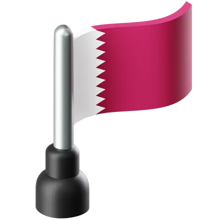 Bandera de qatar  3D Icon