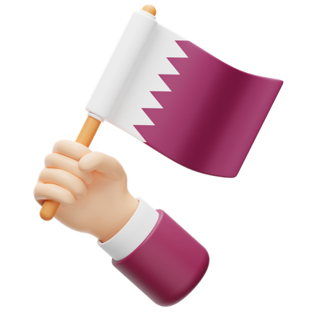 Bandera de qatar  3D Icon