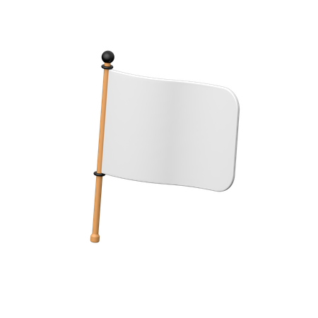 Bandera de rendición  3D Icon