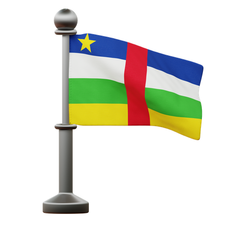 Bandera de la república centroafricana  3D Icon