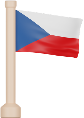 Bandera de la república checa  3D Icon