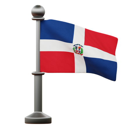 Bandera de república dominicana  3D Icon