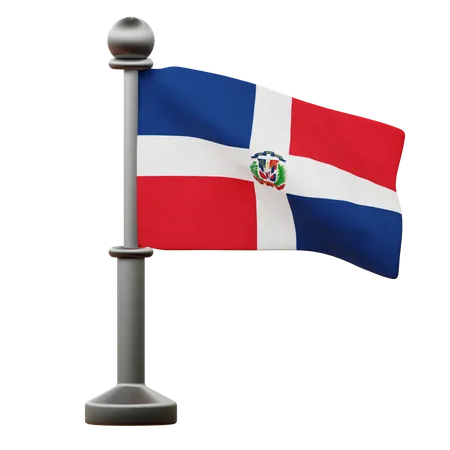 Bandera de república dominicana  3D Icon