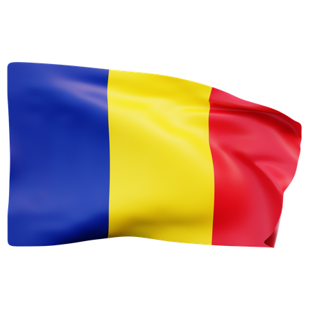 Bandera de rumania  3D Icon