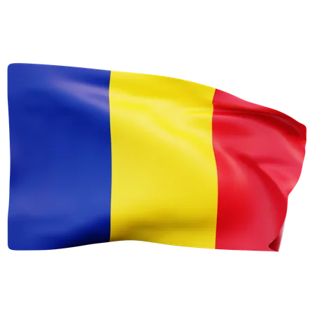 Bandera de rumania  3D Icon