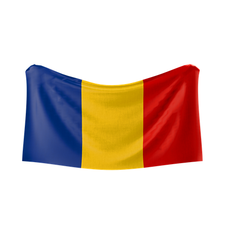 Bandera de rumania  3D Icon