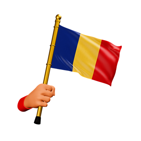 Bandera de rumania  3D Icon