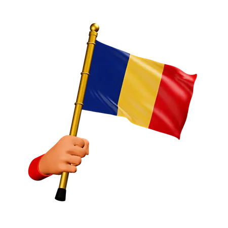 Bandera de rumania  3D Icon