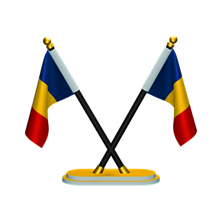 Bandera de rumania  3D Icon