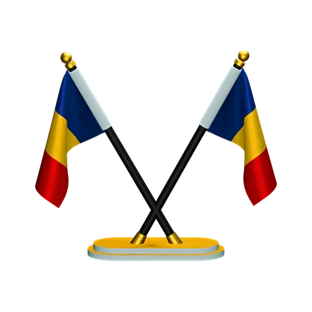 Bandera de rumania  3D Icon