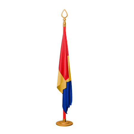 Bandera de rumania  3D Icon