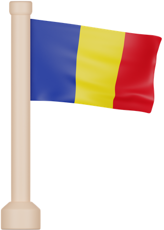 Bandera de rumania  3D Icon