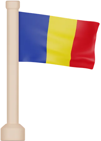 Bandera de rumania  3D Icon