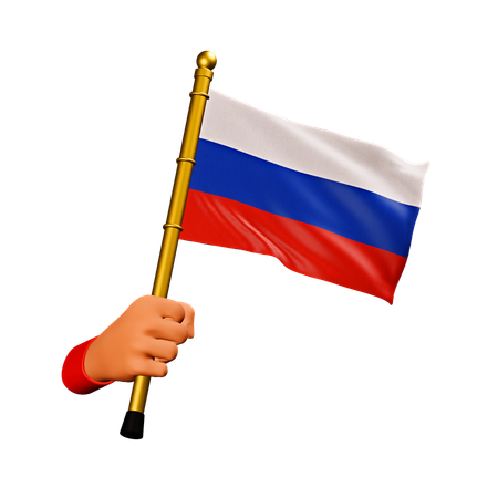 Bandera de rusia  3D Icon