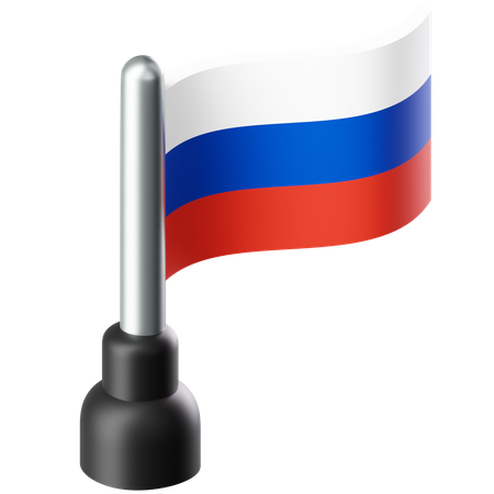 Bandera de rusia  3D Icon