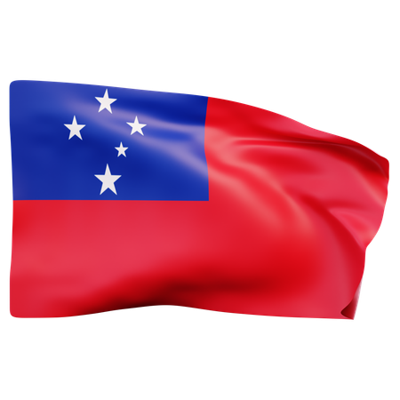 Bandera de samoa  3D Icon