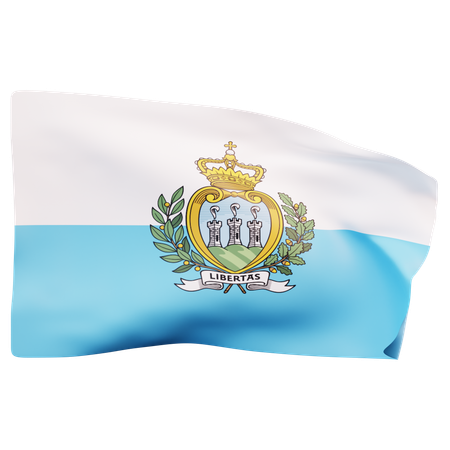 Bandera de san marino  3D Icon