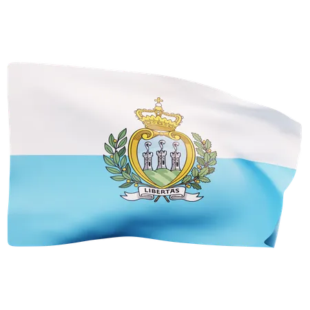 Bandera de san marino  3D Icon