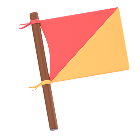 Bandera de señal de exploración  3D Icon